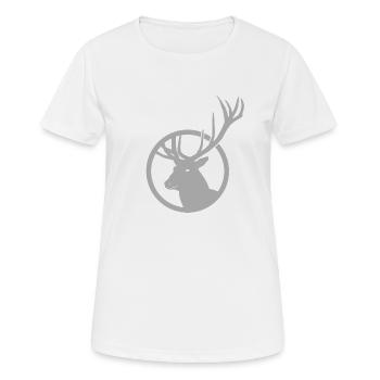 Cerf - T-shirt respirant Femme - blanc - Devant - AI Model Female 172 dark (172cm)