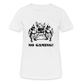 Wache no gaming! - Frauen T-Shirt atmungsaktiv - Weiß - Vorne - AI Model Female 172 dark (172cm)