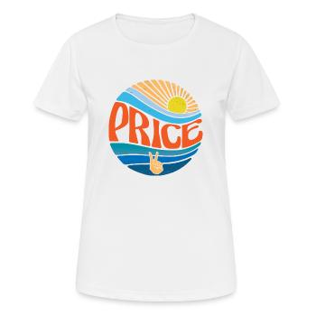 Prix Chemise Vintage Coucher de soleil Prix Groovy Cravate Dye - T-shirt respirant Femme - blanc - Devant - AI Model Female 172 dark (172cm)