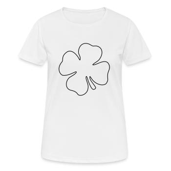Kleeblatt - Frauen T-Shirt atmungsaktiv - Weiß - Vorne - AI Model Female 172 dark (172cm)