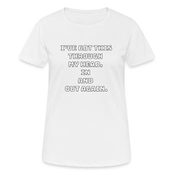 witziges Nicht-Nachdenken-Design / lustige Sprüche - Frauen T-Shirt atmungsaktiv - Weiß - Vorne - AI Model Female 172 dark (172cm)