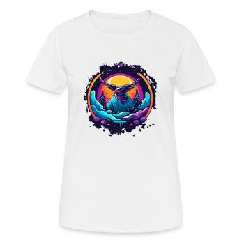Vogel in Natur - Frauen T-Shirt atmungsaktiv - Weiß - Vorne - AI Model Female 172 dark (172cm)