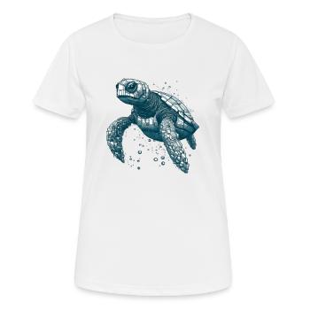 Les tortues de mer sont tout simplement de grandes créatures marines - T-shirt respirant Femme - blanc - Devant - AI Model Female 172 dark (172cm)