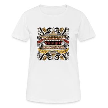 African folklore - Women's Breathable T-Shirt - white - Front - AI Model Female 172 dark (172cm)