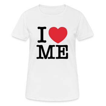 I Love Me Me | I Heart Me - Women's Breathable T-Shirt - white - Front - AI Model Female 172 dark (172cm)