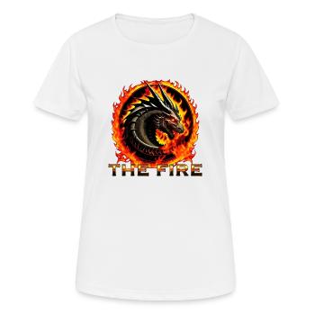 THE FIRE - Women's Breathable T-Shirt - white - Front - AI Model Female 172 dark (172cm)