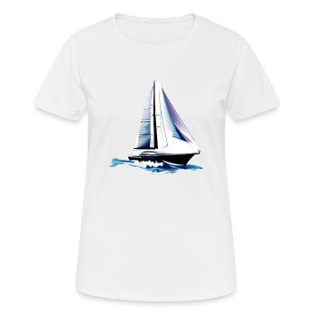 voilier voilier voilier voilier voilier voilier - T-shirt respirant Femme - blanc - Devant - AI Model Female 172 dark (172cm)