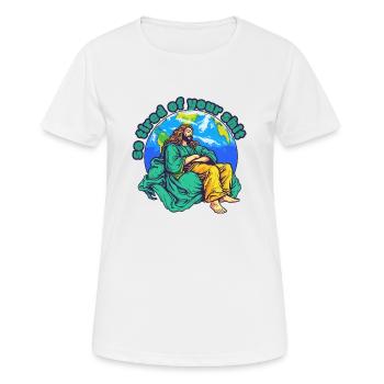 Jésus fatigué - T-shirt respirant Femme - blanc - Devant - AI Model Female 172 dark (172cm)