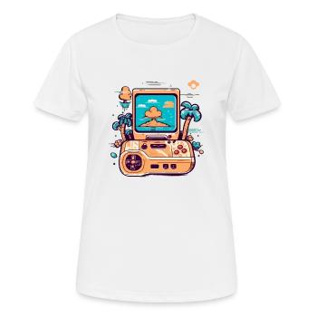 Vintage video game console - Women's Breathable T-Shirt - white - Front - AI Model Female 172 dark (172cm)