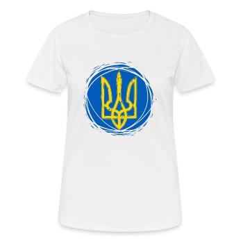 Trysub Ukraine Dreizack - Frauen T-Shirt atmungsaktiv - Weiß - Vorne - AI Model Female 172 dark (172cm)