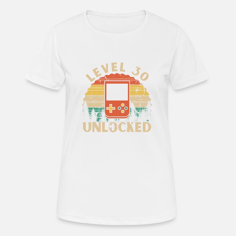 Level 30 Unlocked - Women's Breathable T-Shirt - white