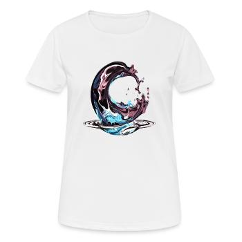 Chrom Tropfen - Frauen T-Shirt atmungsaktiv - Weiß - Vorne - AI Model Female 172 dark (172cm)