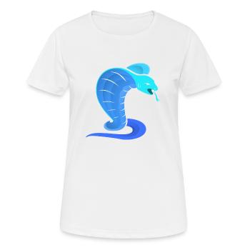 Cobra Logo - T-shirt respirant Femme - blanc - Devant - AI Model Female 172 dark (172cm)