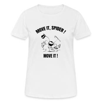 Beth the Spider - Tap Dancing (with text) - Women's Breathable T-Shirt - white - Front - AI Model Female 172 dark (172cm)