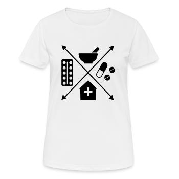 Pharmacie - T-shirt respirant Femme - blanc - Devant - AI Model Female 172 dark (172cm)