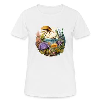 Meereslandschaft - Frauen T-Shirt atmungsaktiv - Weiß - Vorne - AI Model Female 172 dark (172cm)