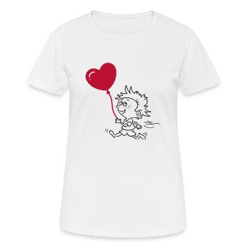 Passendes Herz Paar T-Shirt - Frauen T-Shirt atmungsaktiv - Weiß - Vorne - AI Model Female 172 dark (172cm)