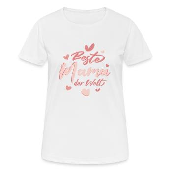Beste Mama der Welt - Frauen T-Shirt atmungsaktiv - Weiß - Vorne - AI Model Female 172 dark (172cm)