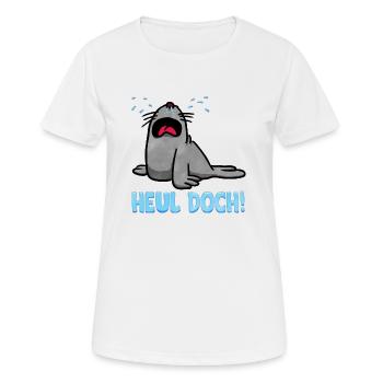 HURLER! - T-shirt respirant Femme - blanc - Devant - AI Model Female 172 dark (172cm)