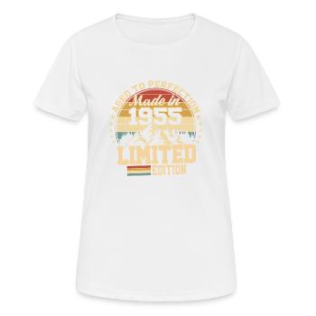1955 birthday 1955 born in 1955 birthday - Women's Breathable T-Shirt - white - Front - AI Model Female 172 dark (172cm)