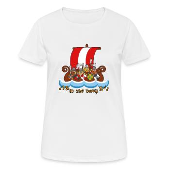 In the Navy - Viking Style - Women's Breathable T-Shirt - white - Front - AI Model Female 172 dark (172cm)