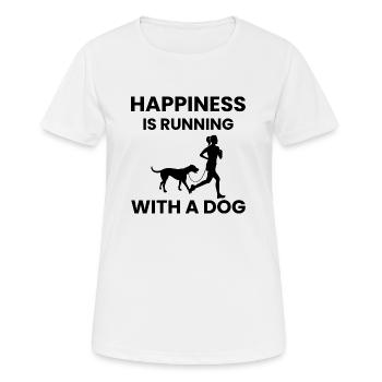 Marathon Running Jogging - Frauen T-Shirt atmungsaktiv - Weiß - Vorne - AI Model Female 172 dark (172cm)
