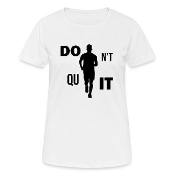 Marathon Running Jogging - Frauen T-Shirt atmungsaktiv - Weiß - Vorne - AI Model Female 172 dark (172cm)