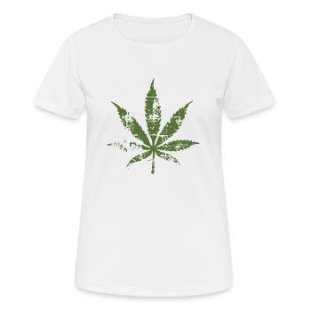 Fumer de l’herbe Cannabis Fumer du cannabis Trip Dream Joint - T-shirt respirant Femme - blanc - Devant - AI Model Female 172 dark (172cm)