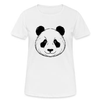 Panda - Frauen T-Shirt atmungsaktiv - Weiß - Vorne - AI Model Female 172 dark (172cm)