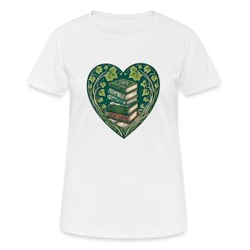 Bücherwurm - Frauen T-Shirt atmungsaktiv - Weiß - Vorne - AI Model Female 172 dark (172cm)