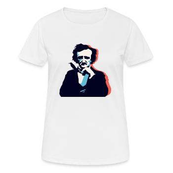 Edgar Allan Poe Denken - Frauen T-Shirt atmungsaktiv - Weiß - Vorne - AI Model Female 172 dark (172cm)