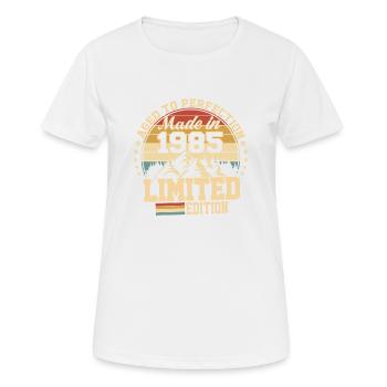 1985 Birthday 1985 Born in 1985 Birthday - Women's Breathable T-Shirt - white - Front - AI Model Female 172 dark (172cm)