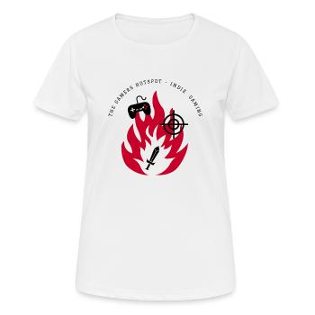 Indépendant Gaming Soutenir - T-shirt respirant Femme - blanc - Devant - AI Model Female 172 dark (172cm)