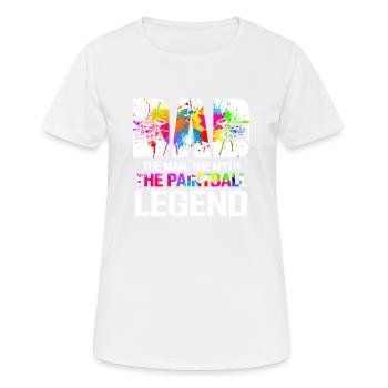Papa L’homme Le mythe La légende du paintball Tactique - T-shirt respirant Femme - blanc - Devant - AI Model Female 172 dark (172cm)
