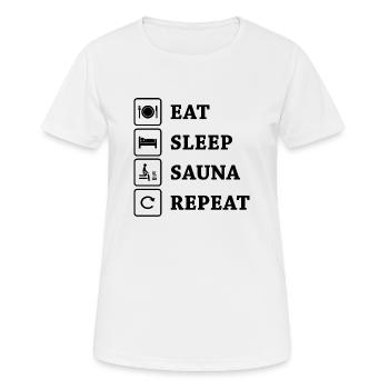 Sauna Wellness Spa - Women's Breathable T-Shirt - white - Front - AI Model Female 172 dark (172cm)