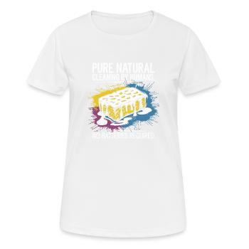 Pour ceux qui aiment la propreté - T-shirt respirant Femme - blanc - Devant - AI Model Female 172 dark (172cm)