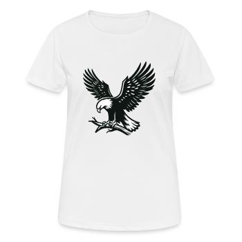 Eagle on the Branch - Women's Breathable T-Shirt - white - Front - AI Model Female 172 dark (172cm)