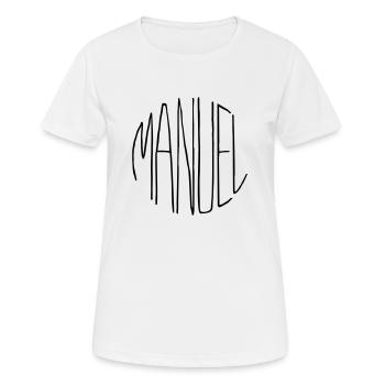 Manuel - T-shirt respirant Femme - blanc - Devant - AI Model Female 172 dark (172cm)
