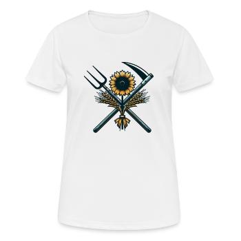 Landwirtschaft Logo - Frauen T-Shirt atmungsaktiv - Weiß - Vorne - AI Model Female 172 dark (172cm)