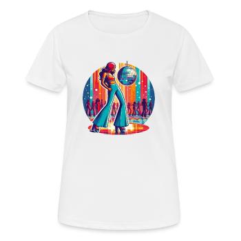 La fièvre disco - T-shirt respirant Femme - blanc - Devant - AI Model Female 172 dark (172cm)
