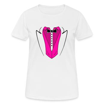 anzug 02 - Frauen T-Shirt atmungsaktiv - Weiß - Vorne - AI Model Female 172 dark (172cm)