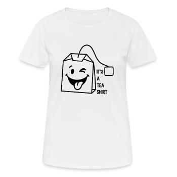 It's a Tea Shirt - Women's Breathable T-Shirt - white - Front - AI Model Female 172 dark (172cm)