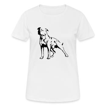 Staffordshire Terrier - Frauen T-Shirt atmungsaktiv - Weiß - Vorne - AI Model Female 172 dark (172cm)