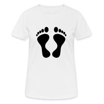 füsse - Frauen T-Shirt atmungsaktiv - Weiß - Vorne - AI Model Female 172 dark (172cm)