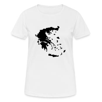 Griechenland - Frauen T-Shirt atmungsaktiv - Weiß - Vorne - AI Model Female 172 dark (172cm)