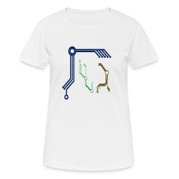 digitale Spielerei - Frauen T-Shirt atmungsaktiv - Weiß - Vorne - AI Model Female 172 dark (172cm)