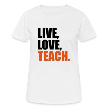 Lehrer - Frauen T-Shirt atmungsaktiv - Weiß - Vorne - AI Model Female 172 dark (172cm)