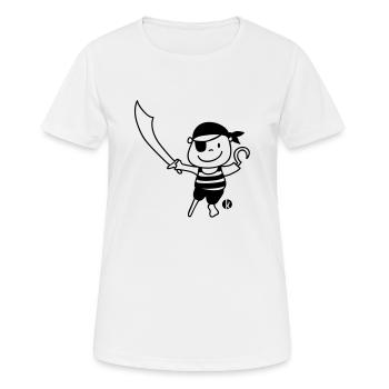 Pirat - Pirate - T-shirt respirant Femme - blanc - Devant - AI Model Female 172 dark (172cm)
