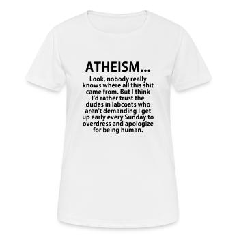 Atheism - Women's Breathable T-Shirt - white - Front - AI Model Female 172 dark (172cm)