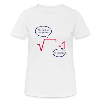 Mathe - Wurzel und negative Zahl 1 - Frauen T-Shirt atmungsaktiv - Weiß - Vorne - AI Model Female 172 dark (172cm)
